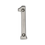 M Marcus Heritage Brass Numeral 1 - Face Fix 76mm Slimline font